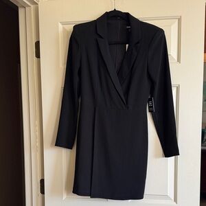 Express Black Long Sleeve Dress